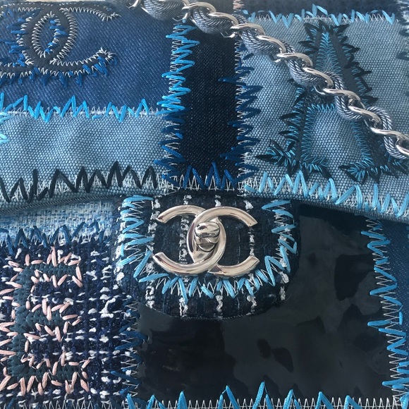 SOLDChanel 15P flap bag stitched Mint collector pc - Picture 7 of 13